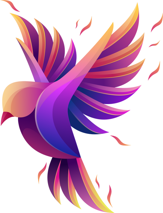 Bird gradient colorful logo