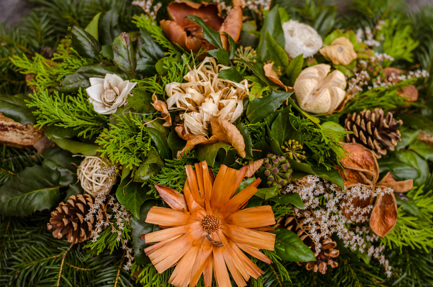 dry flower decoration