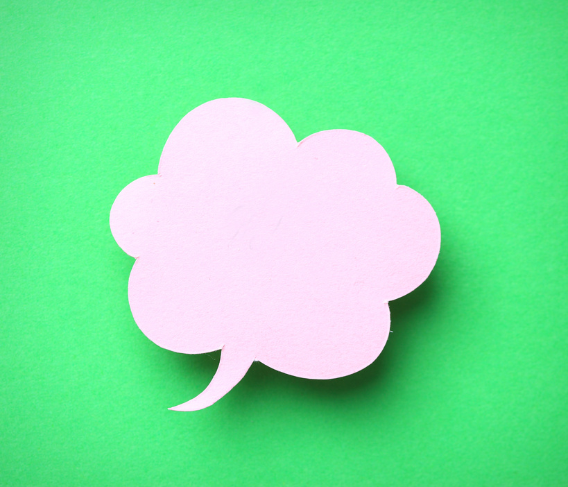 blank speech bubbles